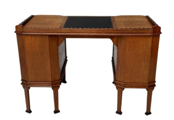 Art Deco Amsterdamse School Oak Pedestal Desk, 1920s